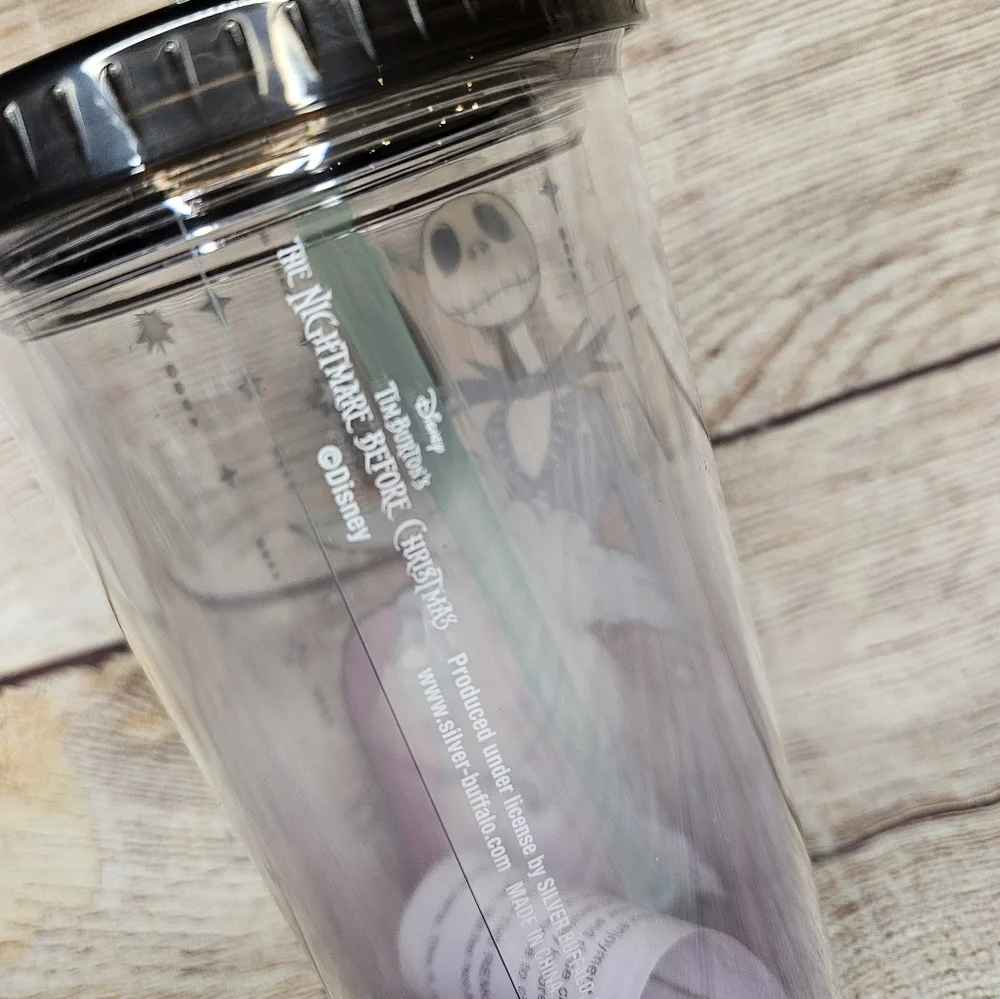 Disney Nightmare Before Christmas Jack And Sally 20oz Travel Tumbler Cup